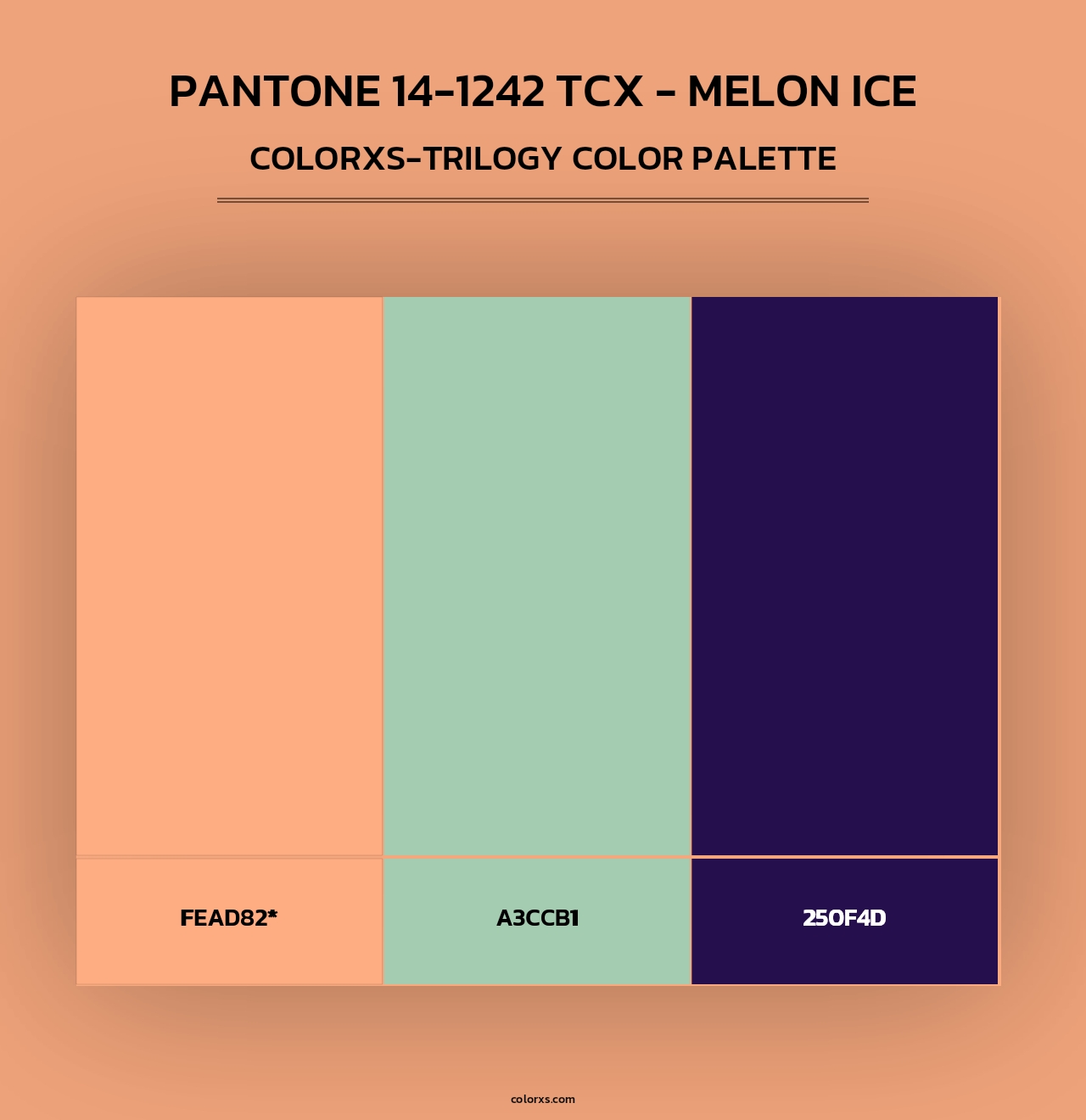 Pantone 14-1242 TCX - Melon Ice - Colorxs Trilogy Palette