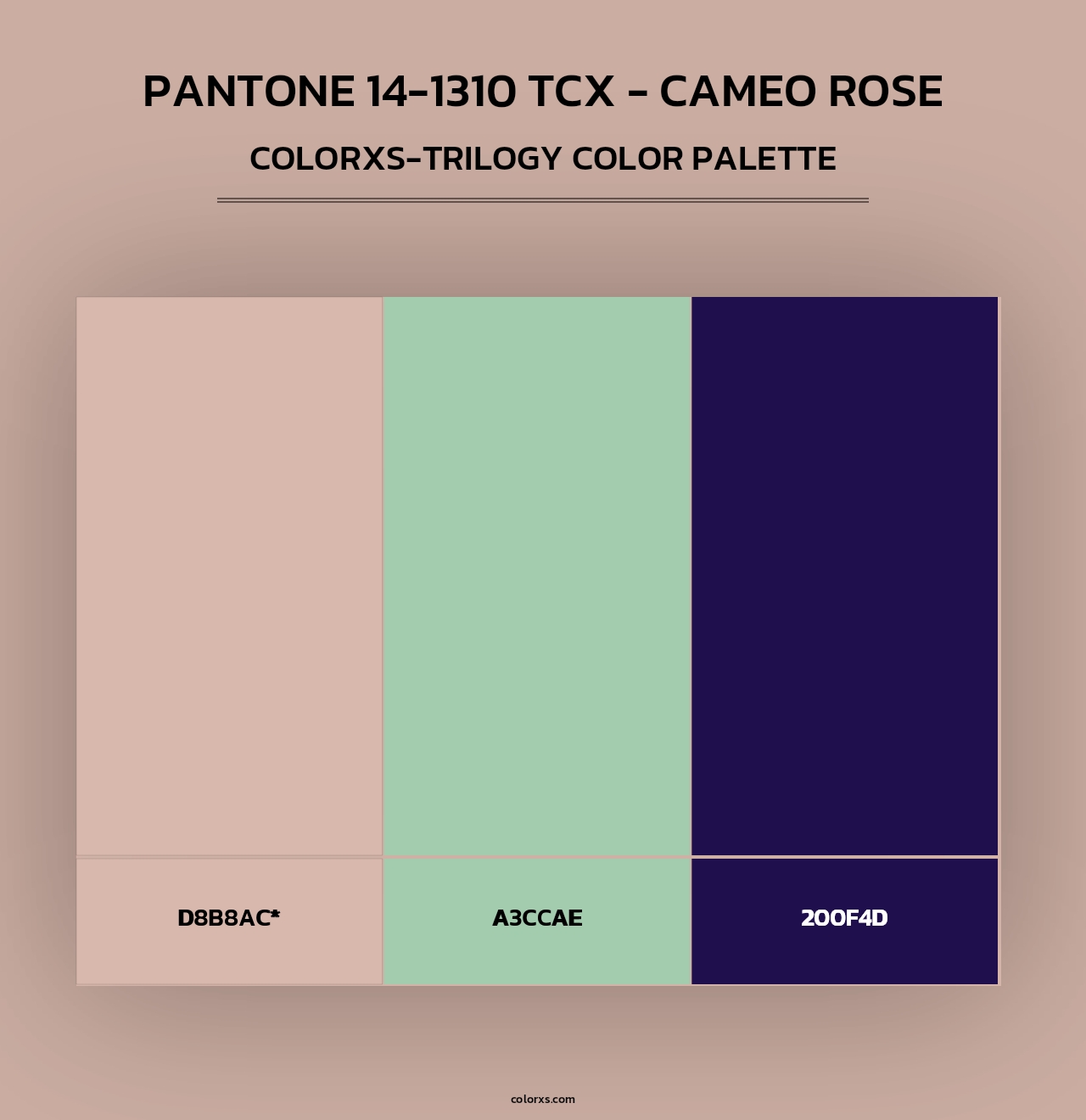 PANTONE 14-1310 TCX - Cameo Rose - Colorxs Trilogy Palette