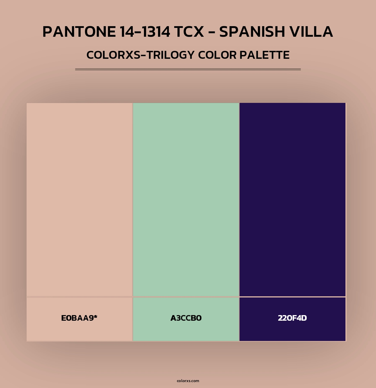 PANTONE 14-1314 TCX - Spanish Villa - Colorxs Trilogy Palette