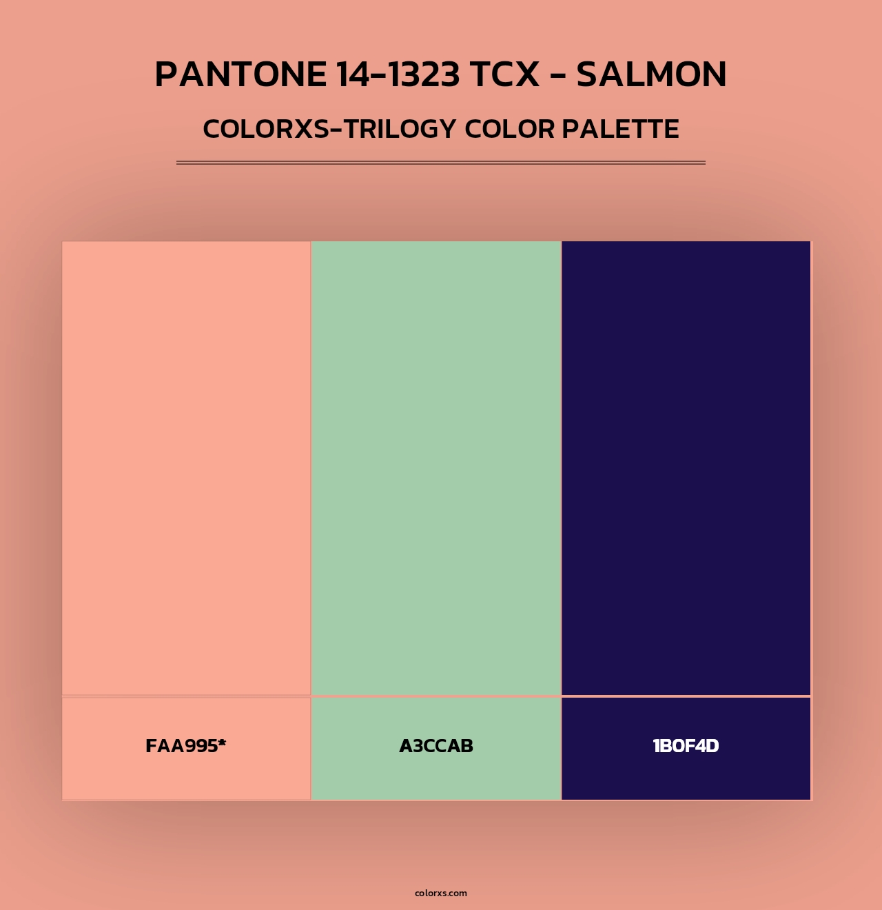 PANTONE 14-1323 TCX - Salmon - Colorxs Trilogy Palette