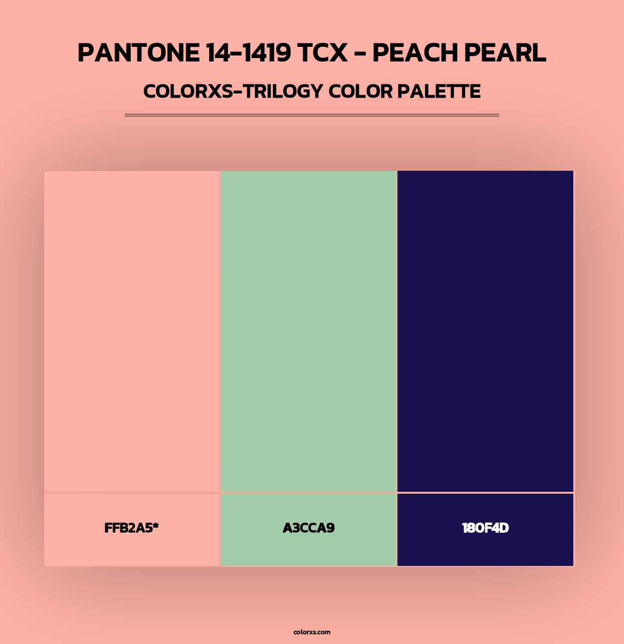 PANTONE 14-1419 TCX - Peach Pearl - Colorxs Trilogy Palette