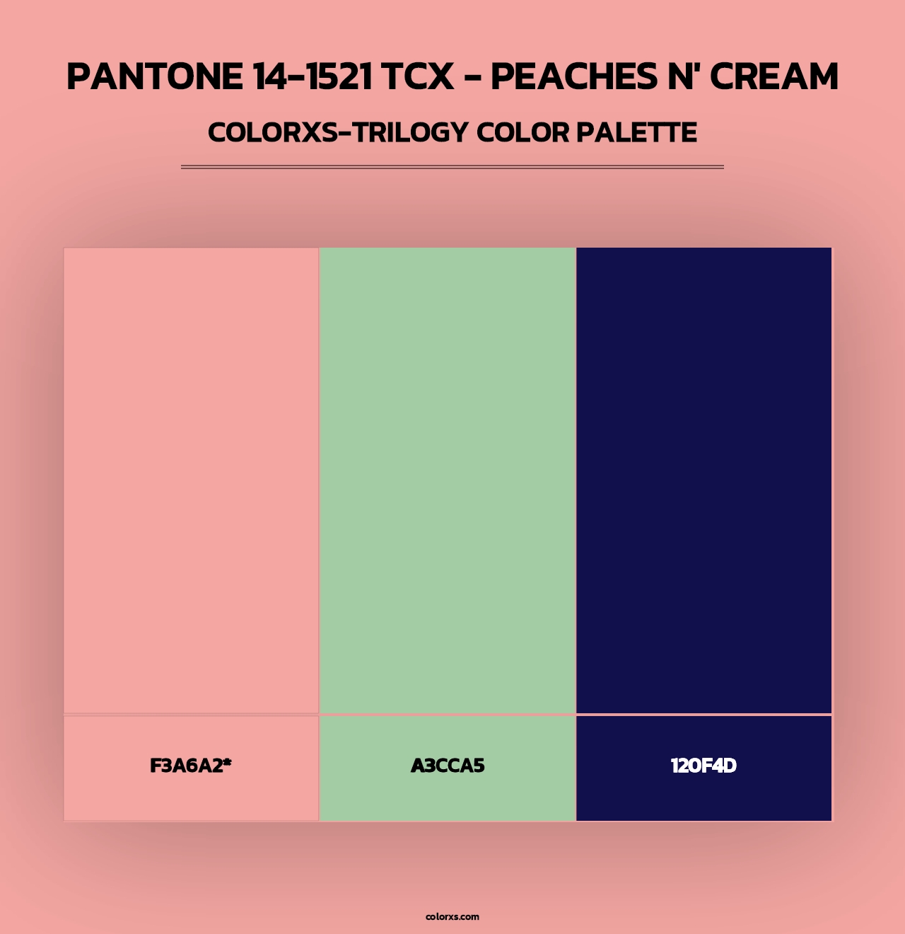 PANTONE 14-1521 TCX - Peaches N' Cream - Colorxs Trilogy Palette