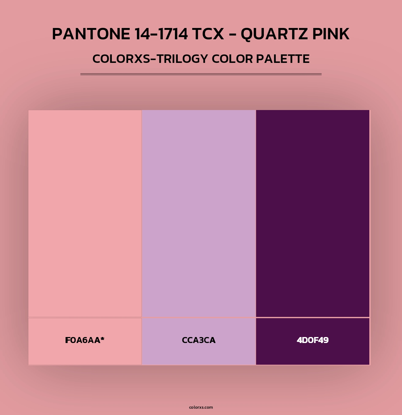 PANTONE 14-1714 TCX - Quartz Pink - Colorxs Trilogy Palette