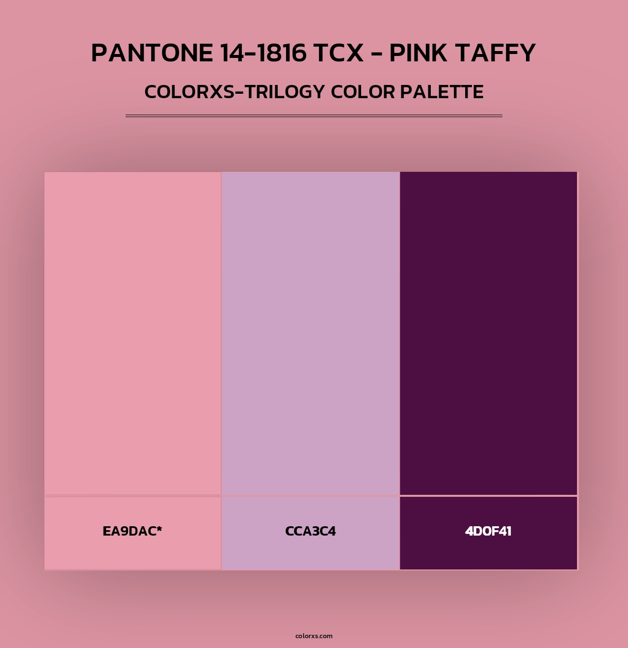 PANTONE 14-1816 TCX - Pink Taffy - Colorxs Trilogy Palette