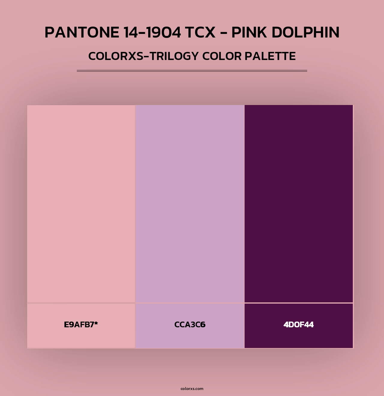 PANTONE 14-1904 TCX - Pink Dolphin - Colorxs Trilogy Palette