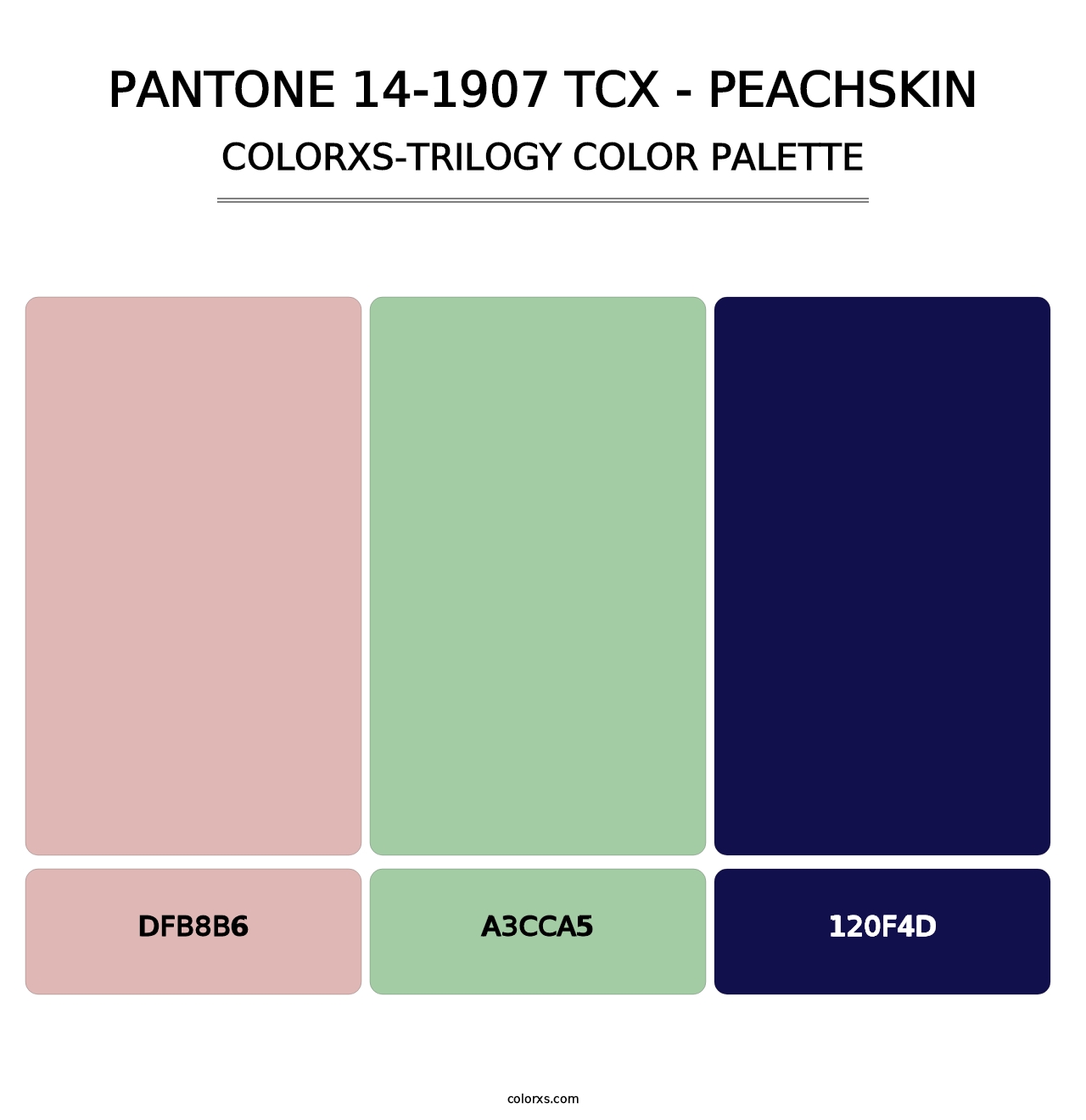 PANTONE 14-1907 TCX - Peachskin - Colorxs Trilogy Palette