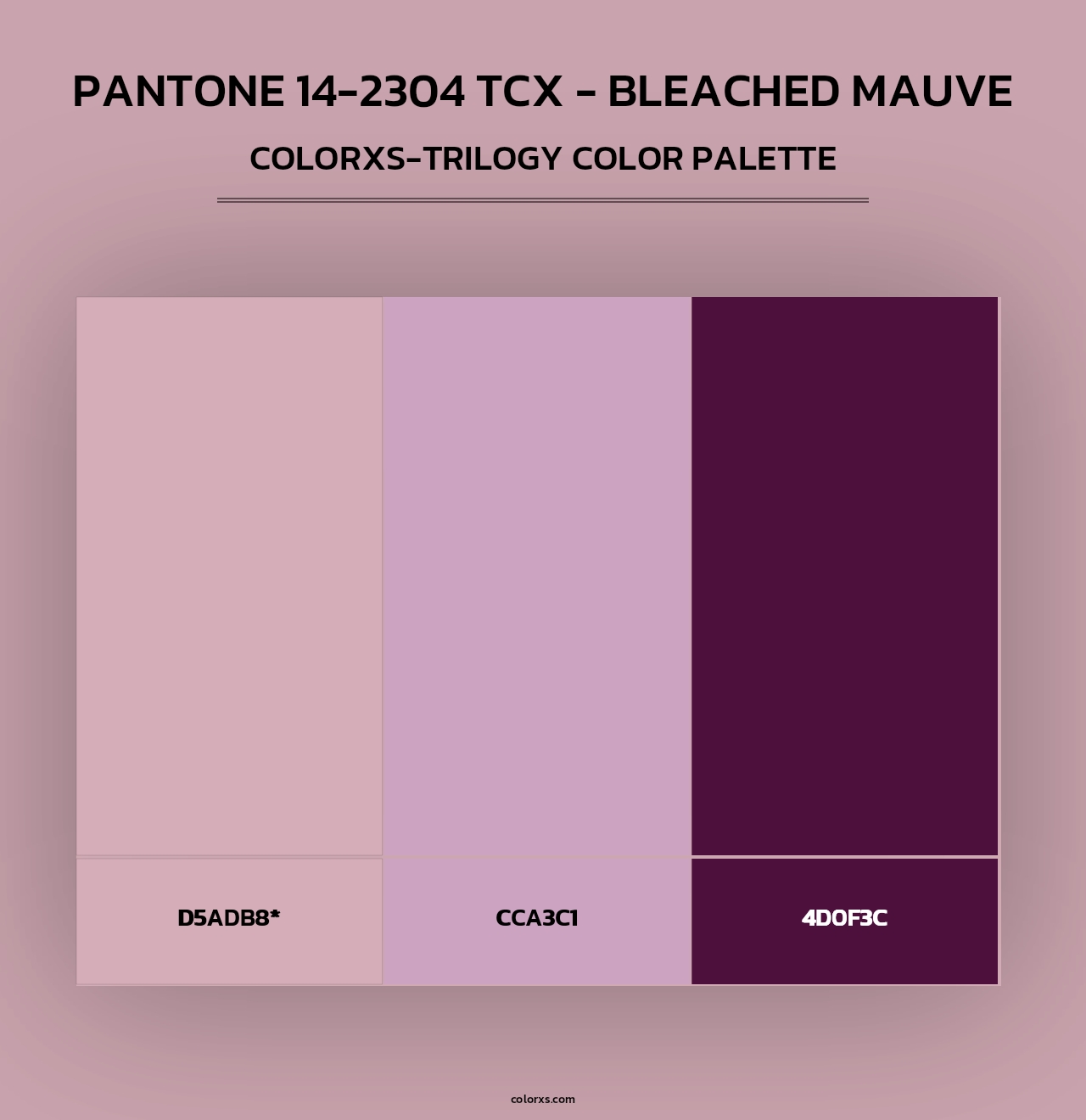 PANTONE 14-2304 TCX - Bleached Mauve - Colorxs Trilogy Palette
