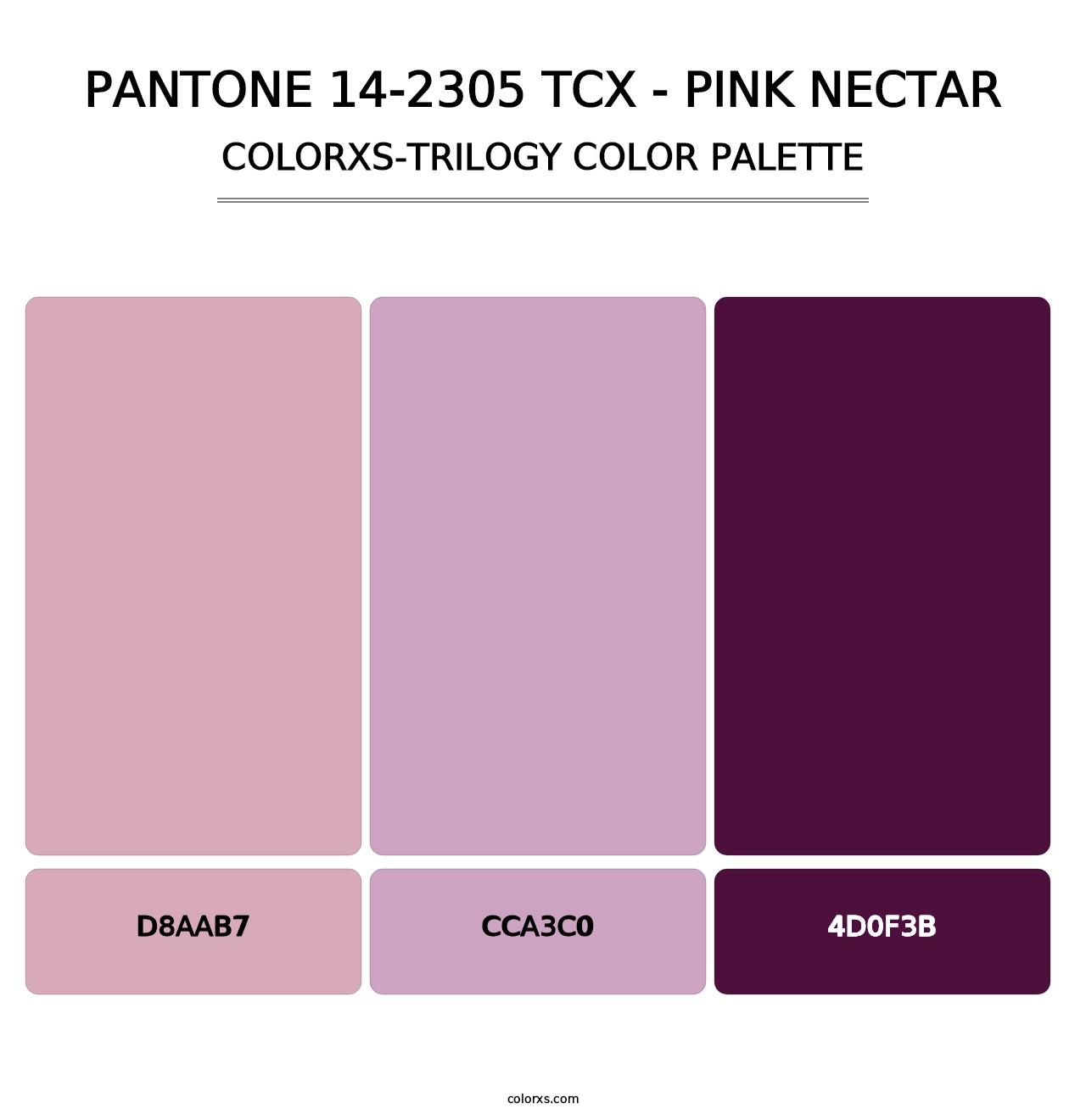 PANTONE 14-2305 TCX - Pink Nectar - Colorxs Trilogy Palette