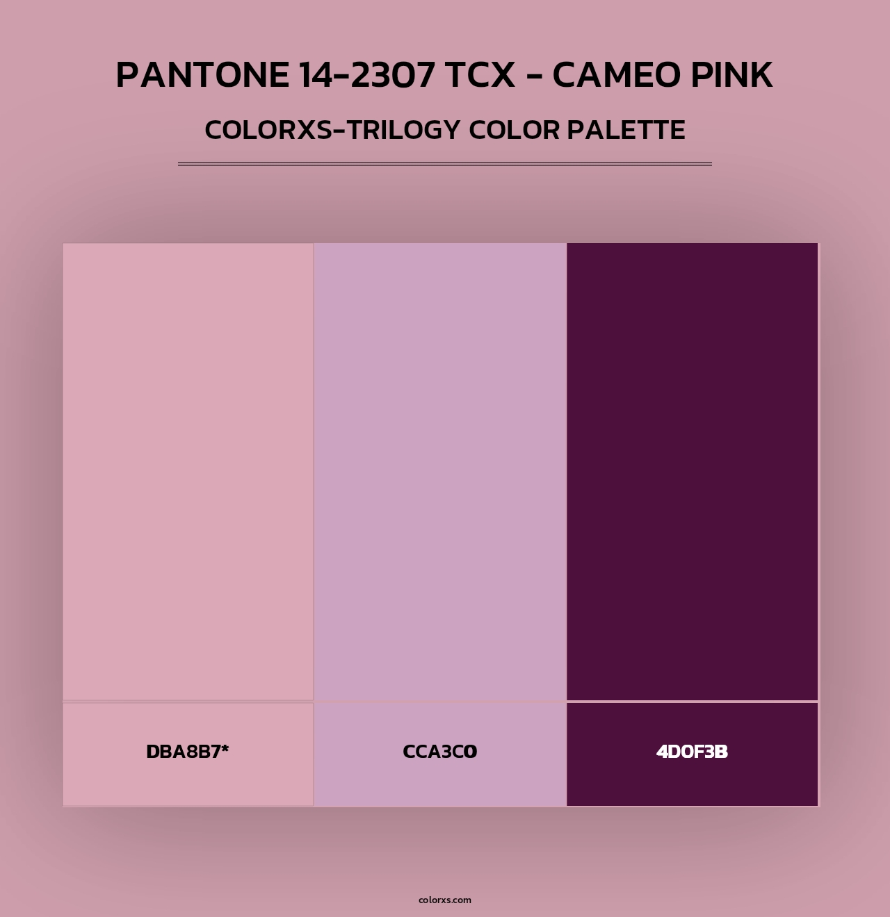 PANTONE 14-2307 TCX - Cameo Pink - Colorxs Trilogy Palette