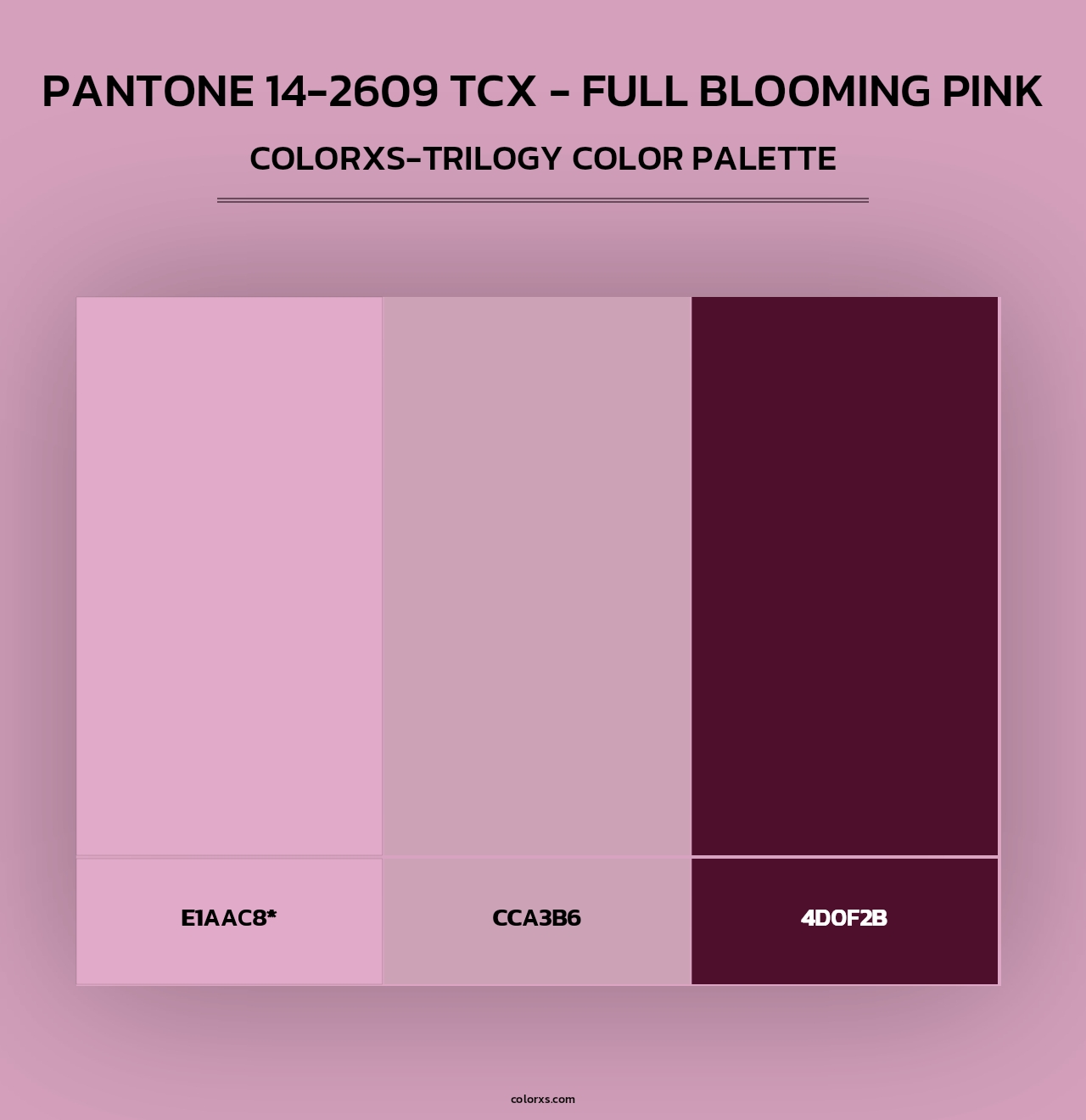 PANTONE 14-2609 TCX - Full Blooming Pink - Colorxs Trilogy Palette