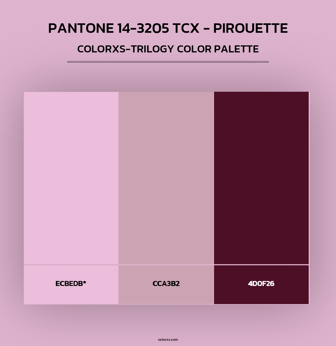 PANTONE 14-3205 TCX - Pirouette - Colorxs Trilogy Palette