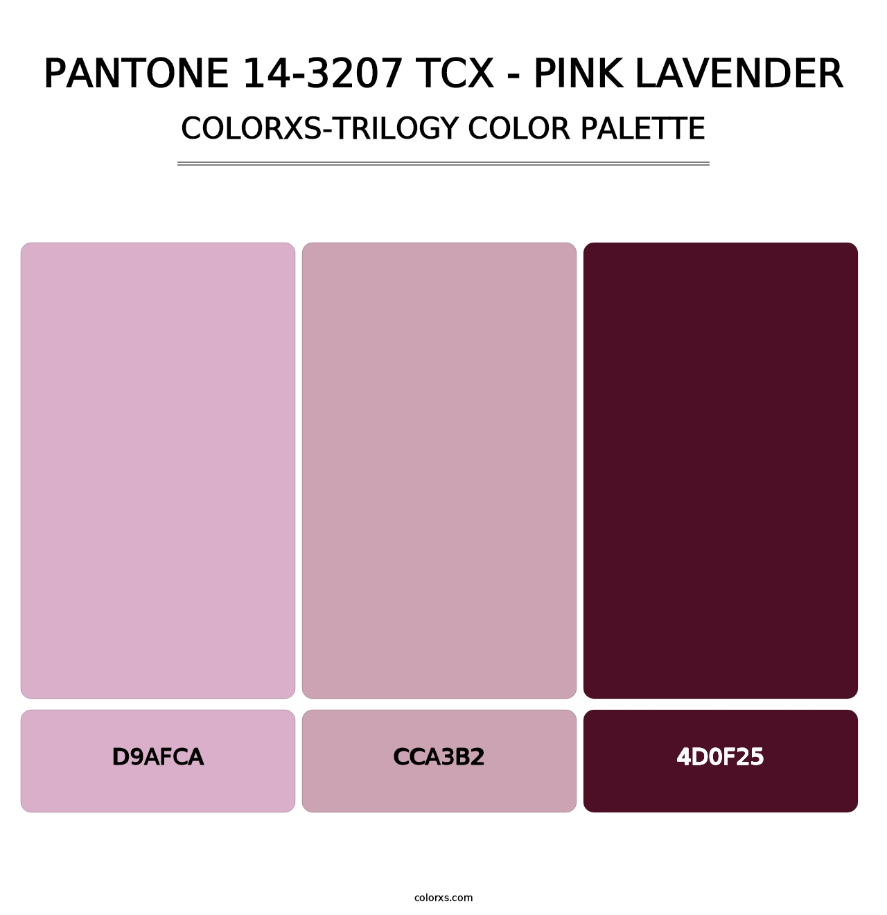 PANTONE 14-3207 TCX - Pink Lavender - Colorxs Trilogy Palette