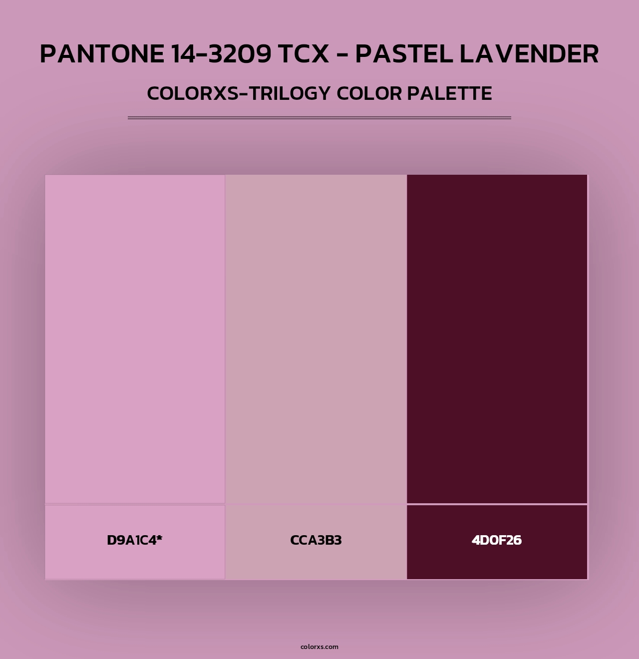 PANTONE 14-3209 TCX - Pastel Lavender - Colorxs Trilogy Palette