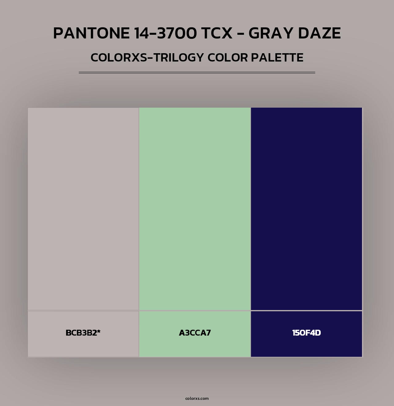 PANTONE 14-3700 TCX - Gray Daze - Colorxs Trilogy Palette