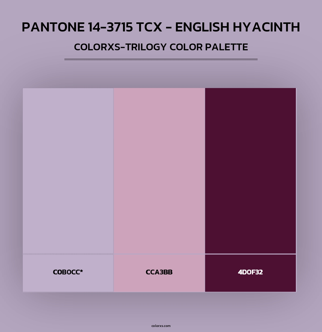 PANTONE 14-3715 TCX - English Hyacinth - Colorxs Trilogy Palette