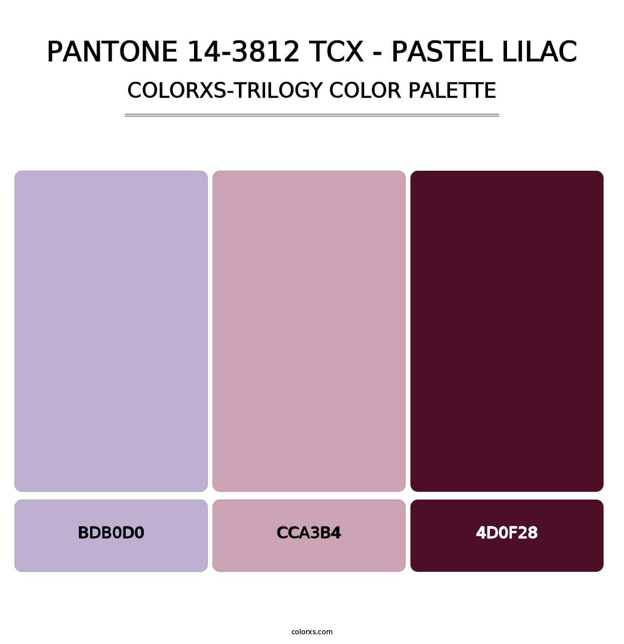 PANTONE 14-3812 TCX - Pastel Lilac - Colorxs Trilogy Palette