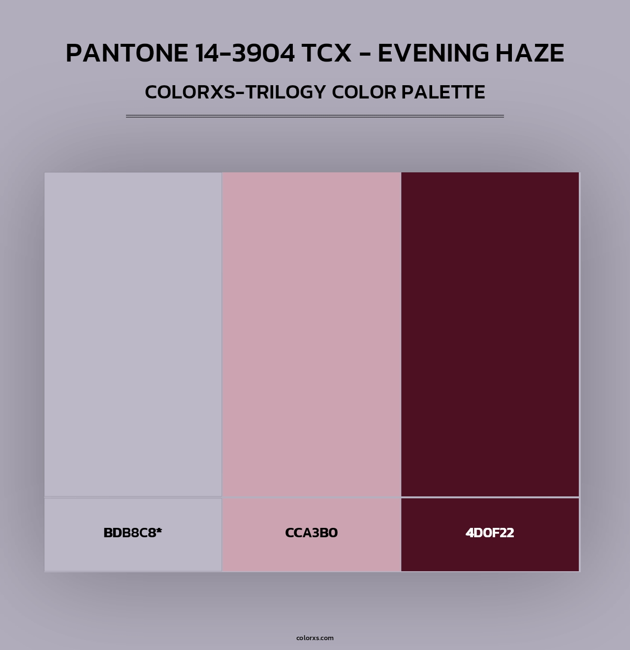 PANTONE 14-3904 TCX - Evening Haze - Colorxs Trilogy Palette