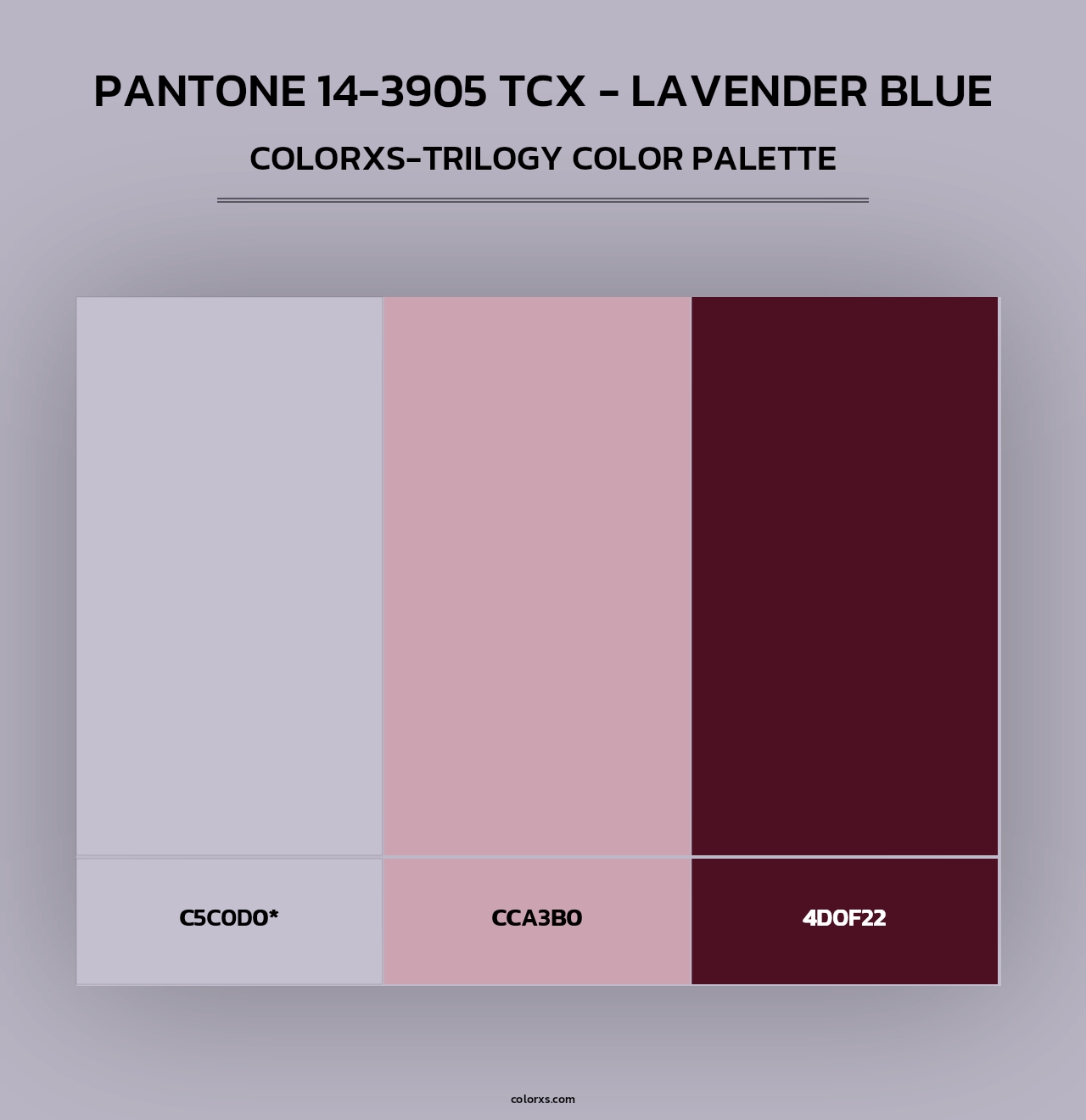PANTONE 14-3905 TCX - Lavender Blue - Colorxs Trilogy Palette