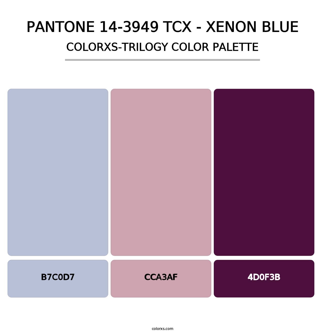 PANTONE 14-3949 TCX - Xenon Blue - Colorxs Trilogy Palette