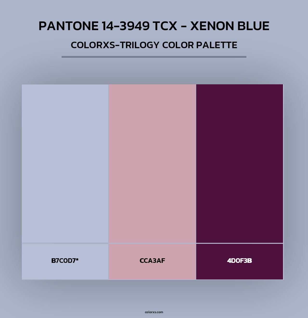 PANTONE 14-3949 TCX - Xenon Blue - Colorxs Trilogy Palette