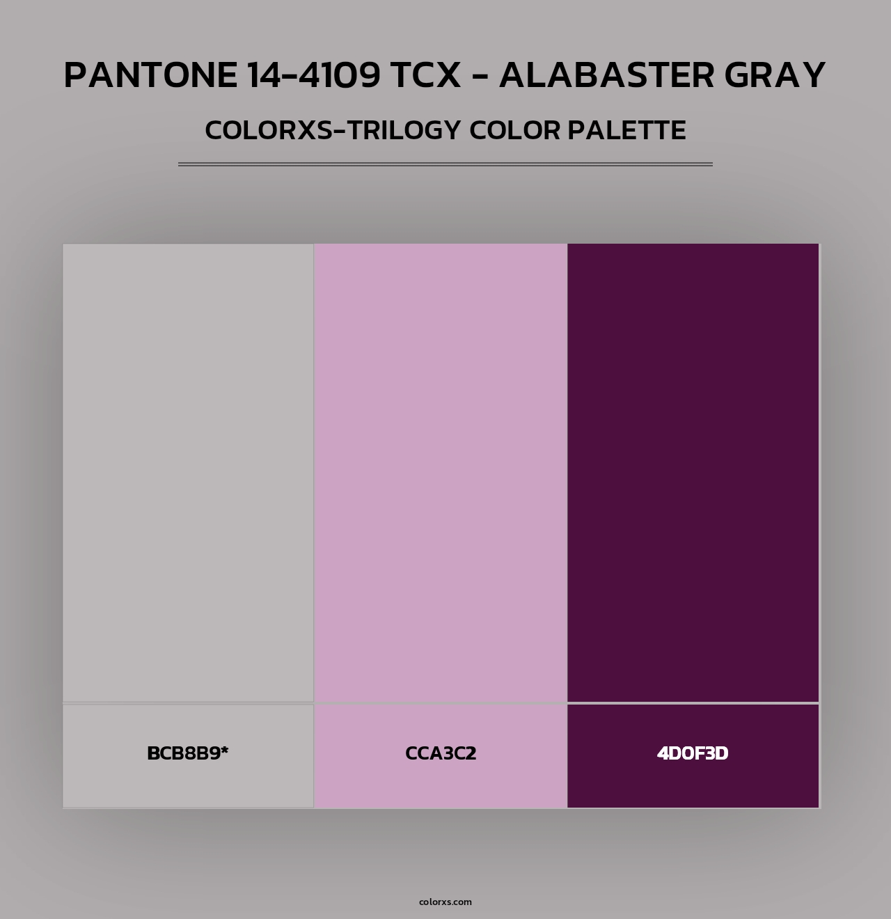 Pantone 14-4109 TCX - Alabaster Gray - Colorxs Trilogy Palette