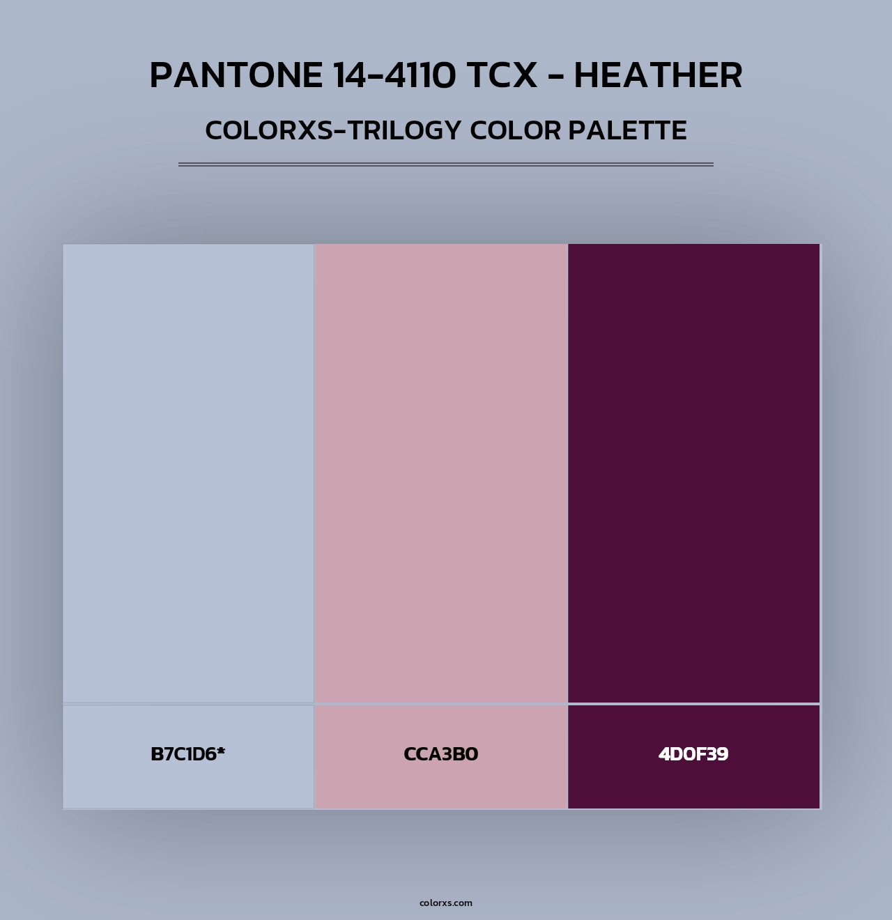 Pantone 14-4110 TCX - Heather - Colorxs Trilogy Palette