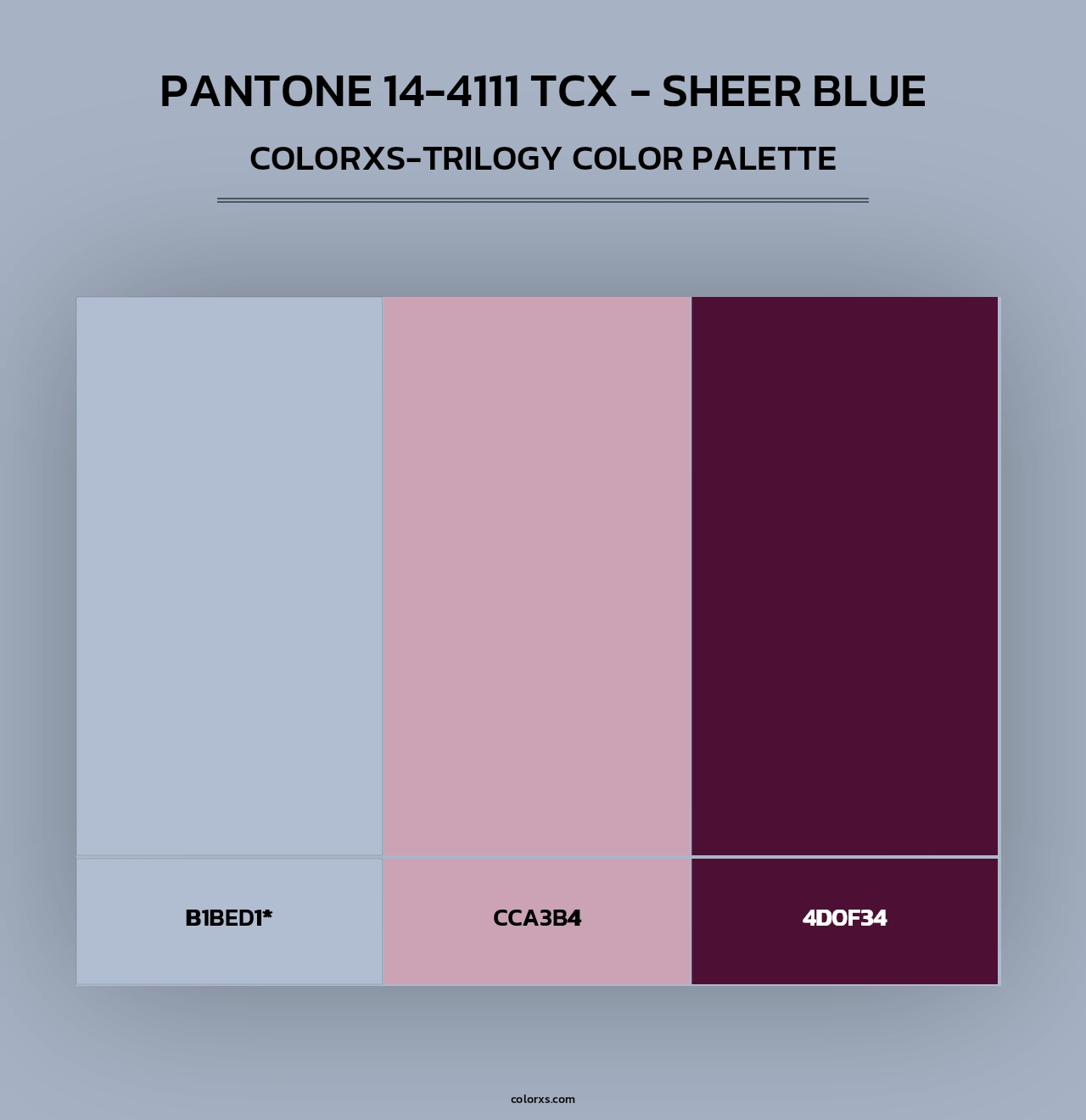 Pantone 14-4111 TCX - Sheer Blue - Colorxs Trilogy Palette