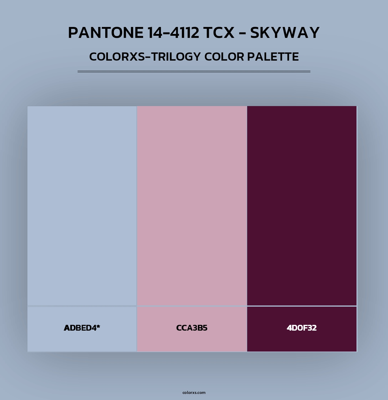 PANTONE 14-4112 TCX - Skyway - Colorxs Trilogy Palette