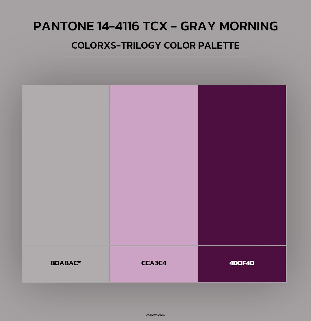 PANTONE 14-4116 TCX - Gray Morning - Colorxs Trilogy Palette
