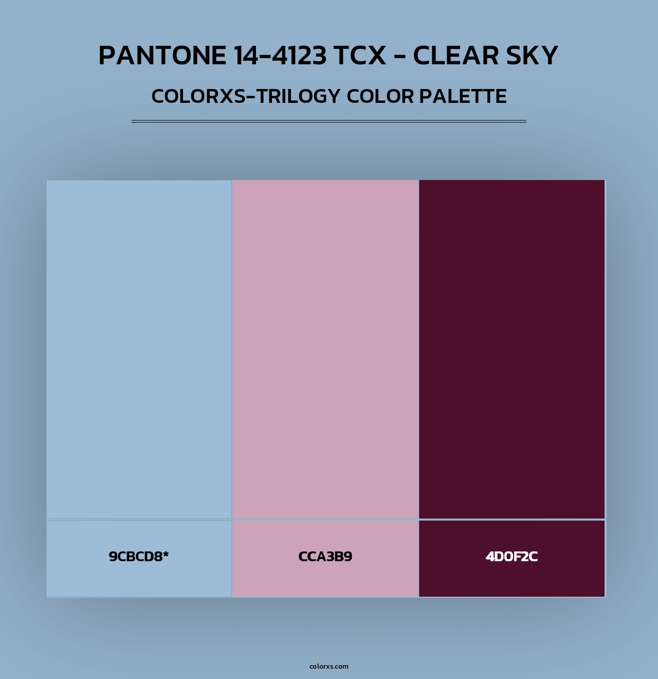 PANTONE 14-4123 TCX - Clear Sky - Colorxs Trilogy Palette
