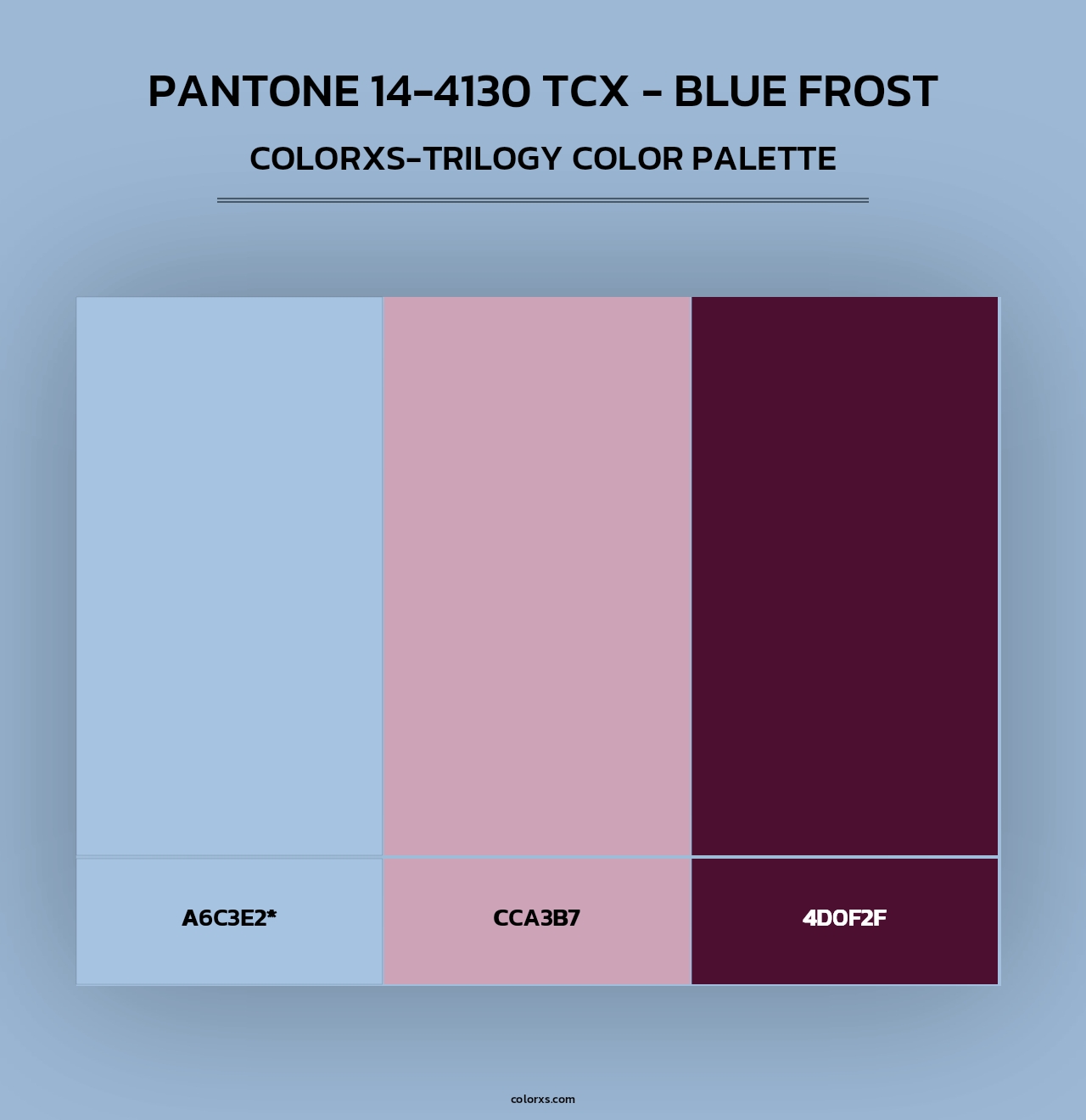 Pantone 14-4130 TCX - Blue Frost - Colorxs Trilogy Palette