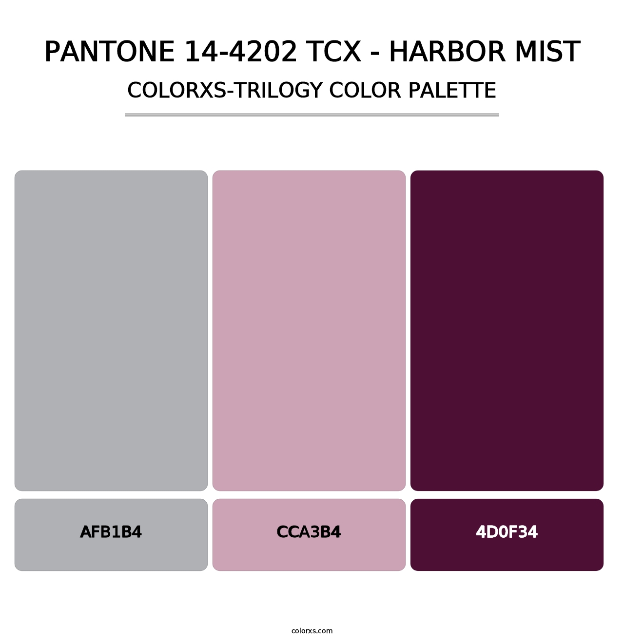 PANTONE 14-4202 TCX - Harbor Mist - Colorxs Trilogy Palette