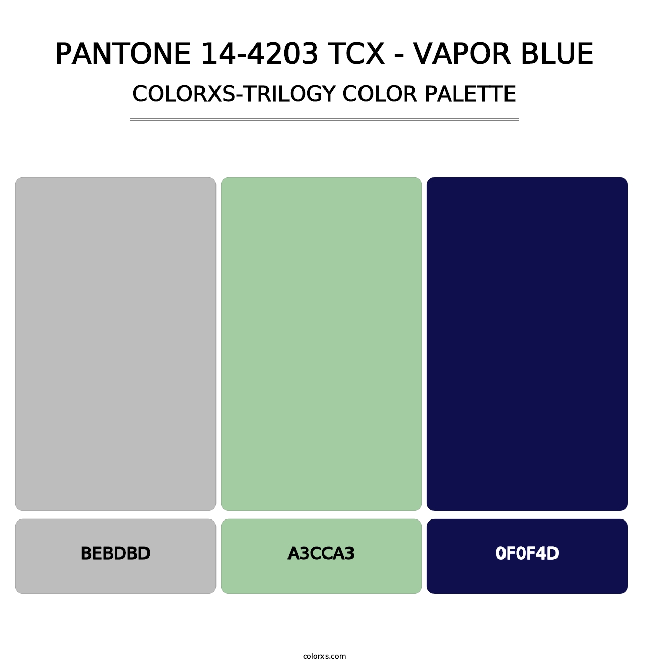 PANTONE 14-4203 TCX - Vapor Blue - Colorxs Trilogy Palette