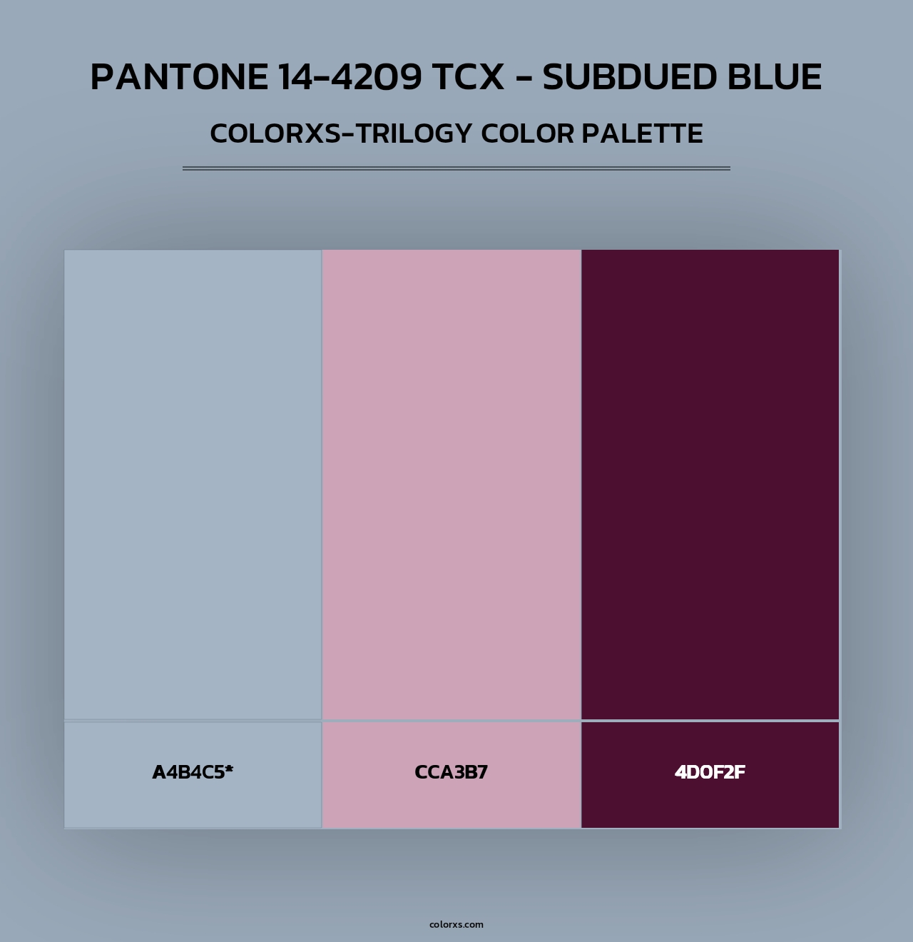 Pantone 14-4209 TCX - Subdued Blue - Colorxs Trilogy Palette