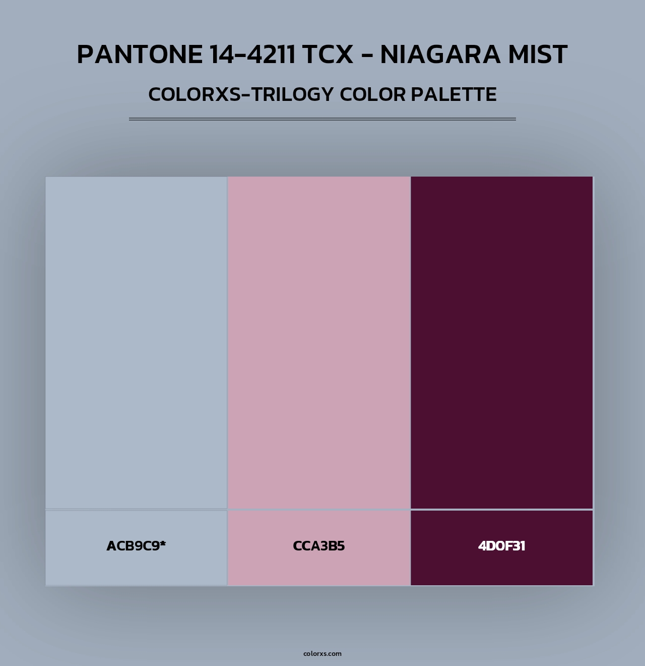 PANTONE 14-4211 TCX - Niagara Mist - Colorxs Trilogy Palette