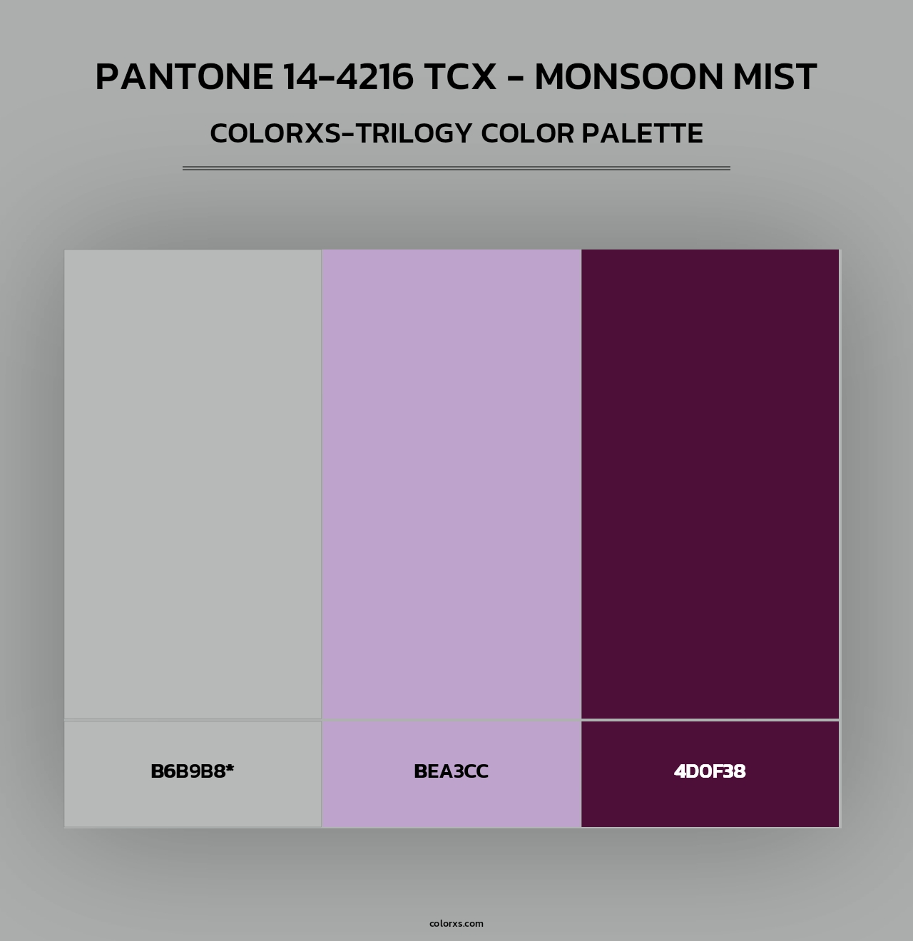 PANTONE 14-4216 TCX - Monsoon Mist - Colorxs Trilogy Palette