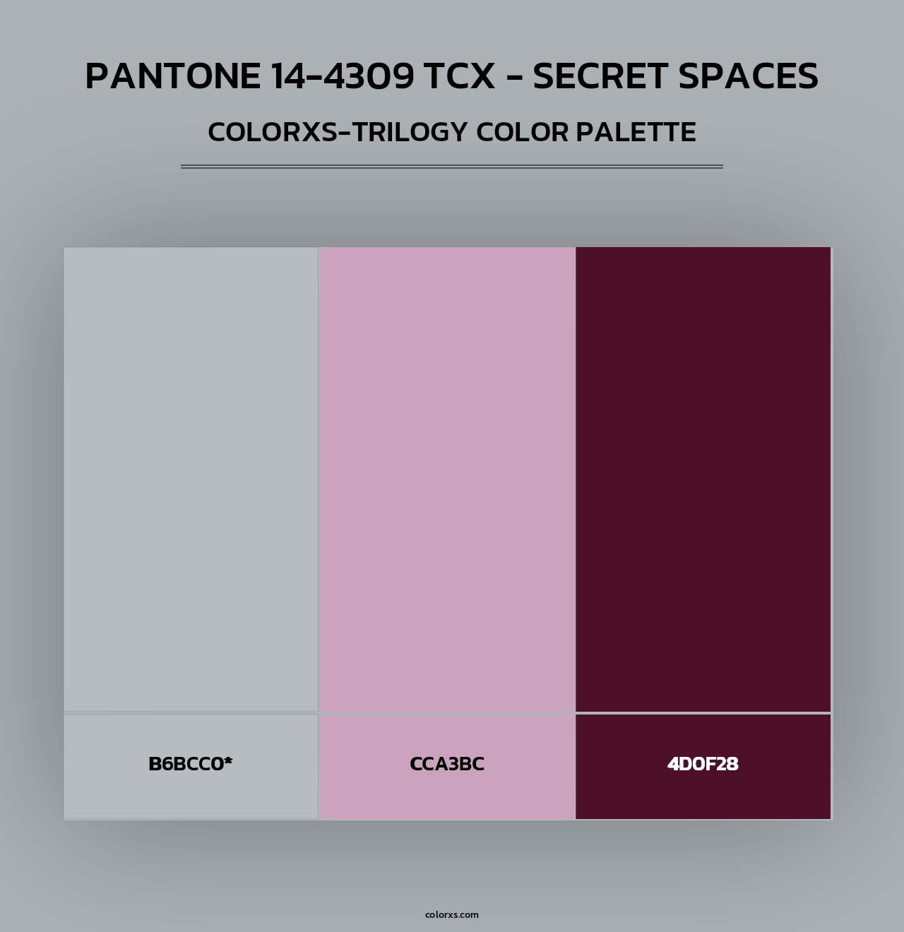 PANTONE 14-4309 TCX - Secret Spaces - Colorxs Trilogy Palette