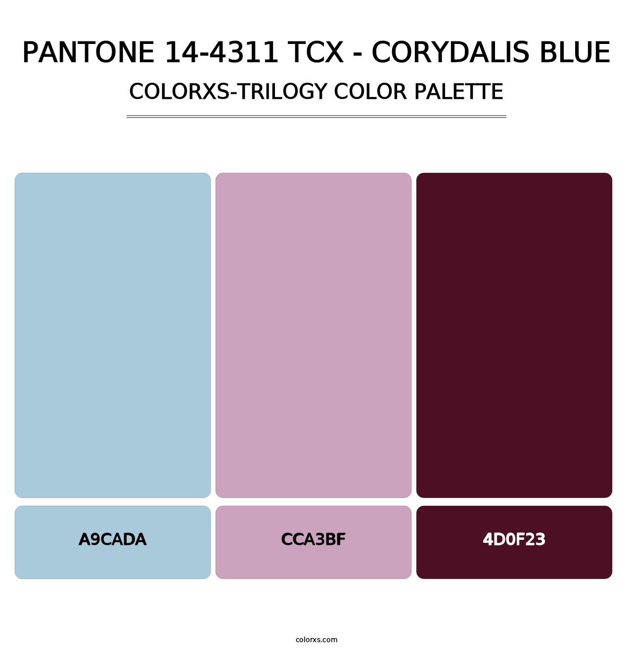PANTONE 14-4311 TCX - Corydalis Blue - Colorxs Trilogy Palette