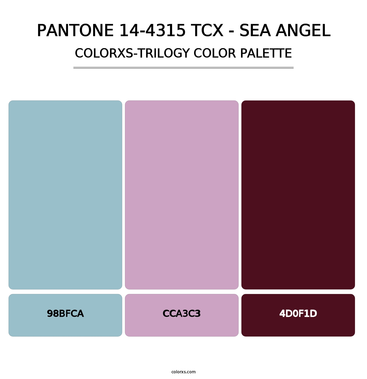 PANTONE 14-4315 TCX - Sea Angel - Colorxs Trilogy Palette
