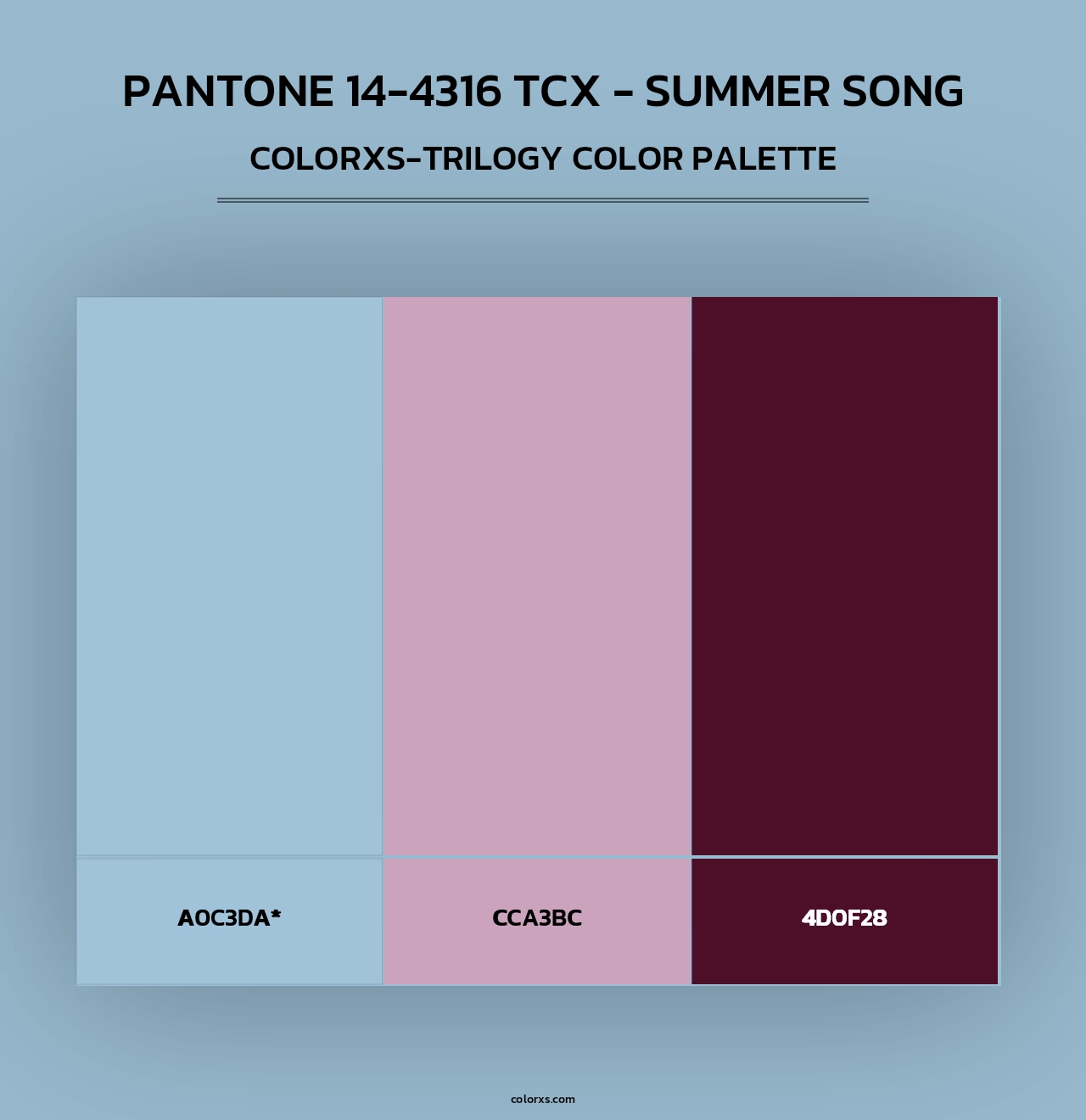 PANTONE 14-4316 TCX - Summer Song - Colorxs Trilogy Palette