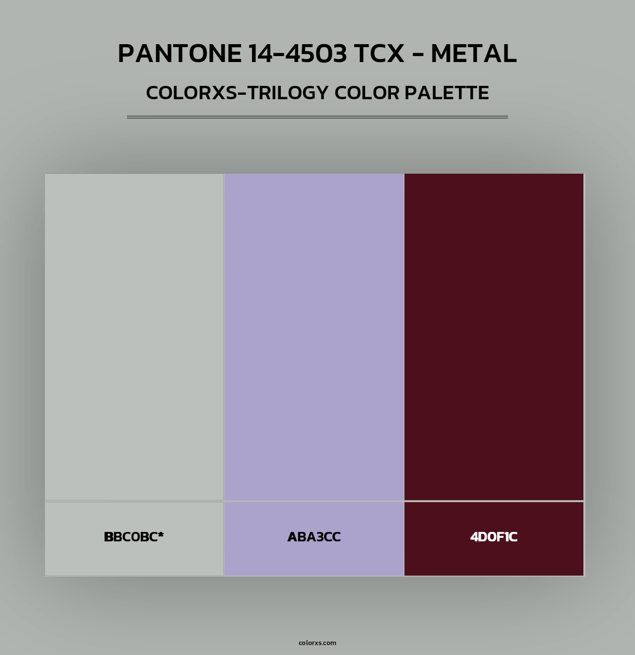 PANTONE 14-4503 TCX - Metal - Colorxs Trilogy Palette