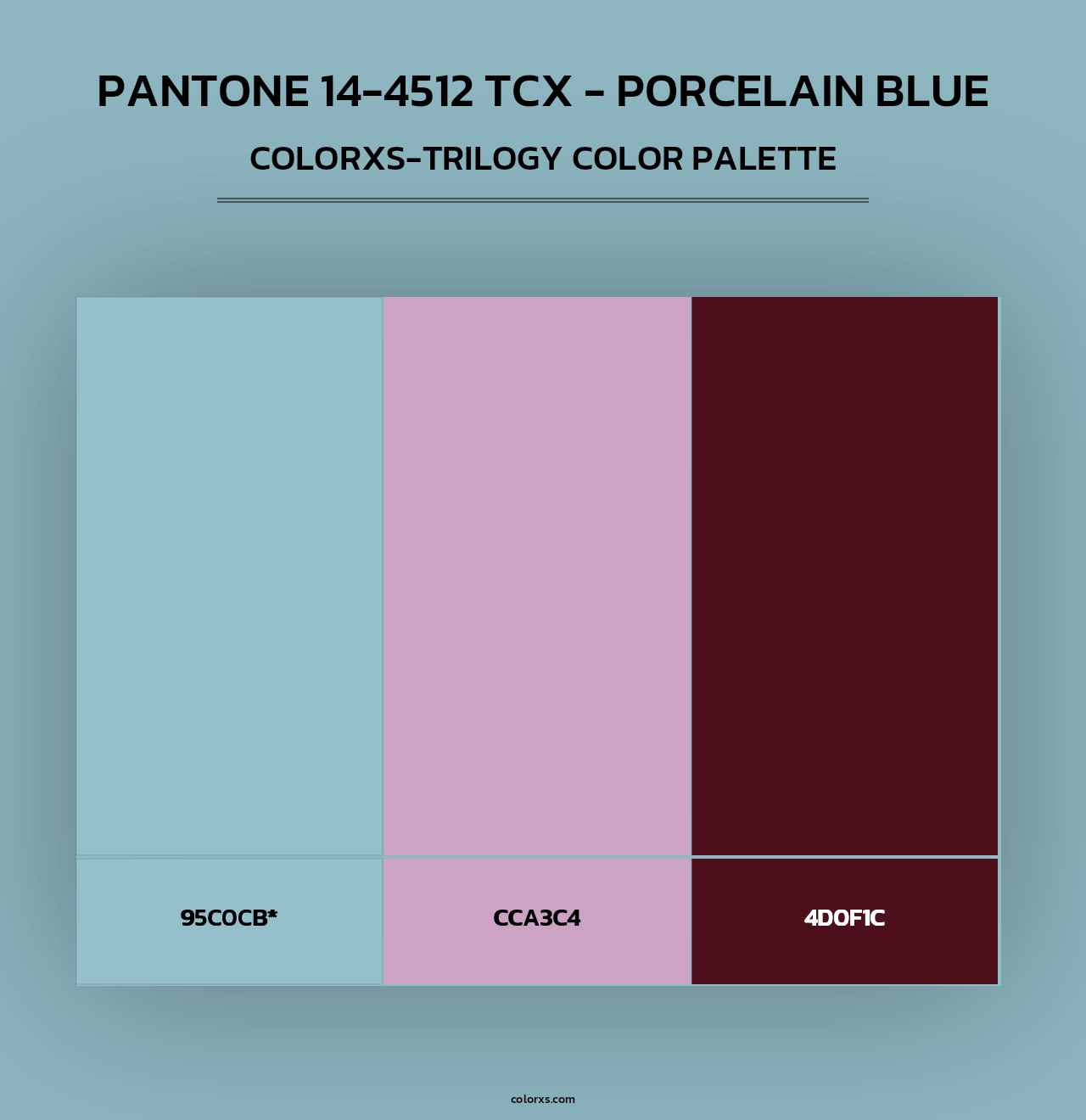 PANTONE 14-4512 TCX - Porcelain Blue - Colorxs Trilogy Palette