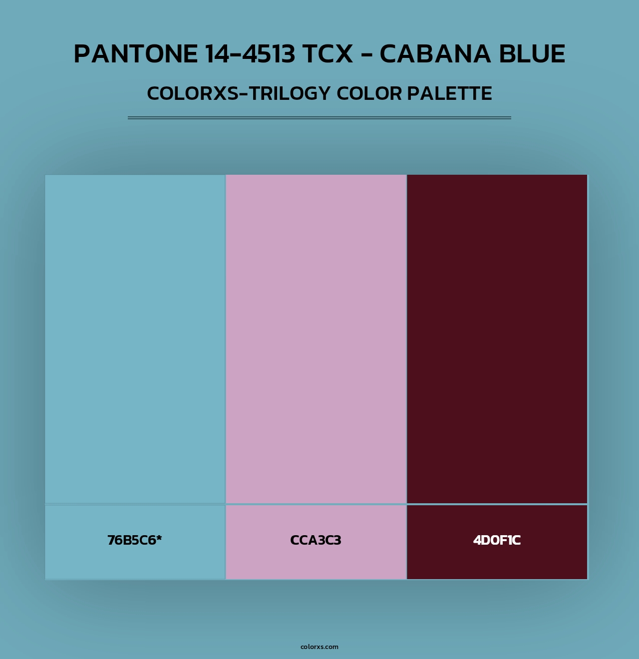 PANTONE 14-4513 TCX - Cabana Blue - Colorxs Trilogy Palette