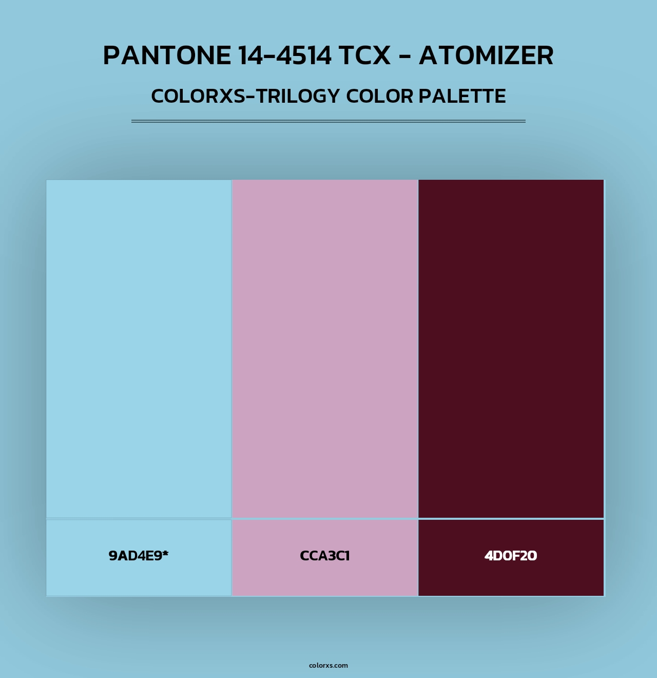 PANTONE 14-4514 TCX - Atomizer - Colorxs Trilogy Palette