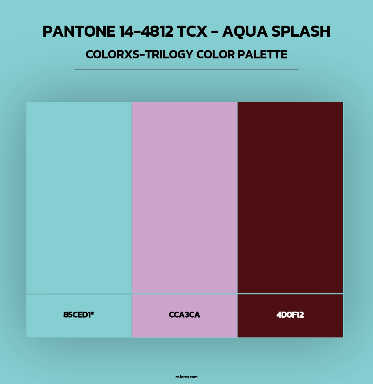 PANTONE 14-4812 TCX - Aqua Splash - Colorxs Trilogy Palette
