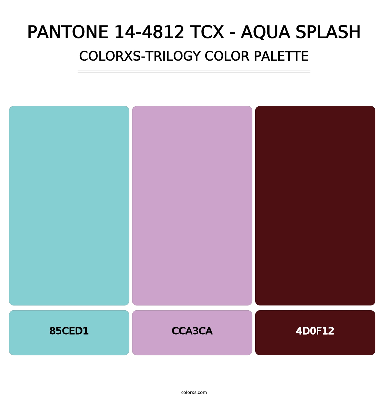 PANTONE 14-4812 TCX - Aqua Splash - Colorxs Trilogy Palette