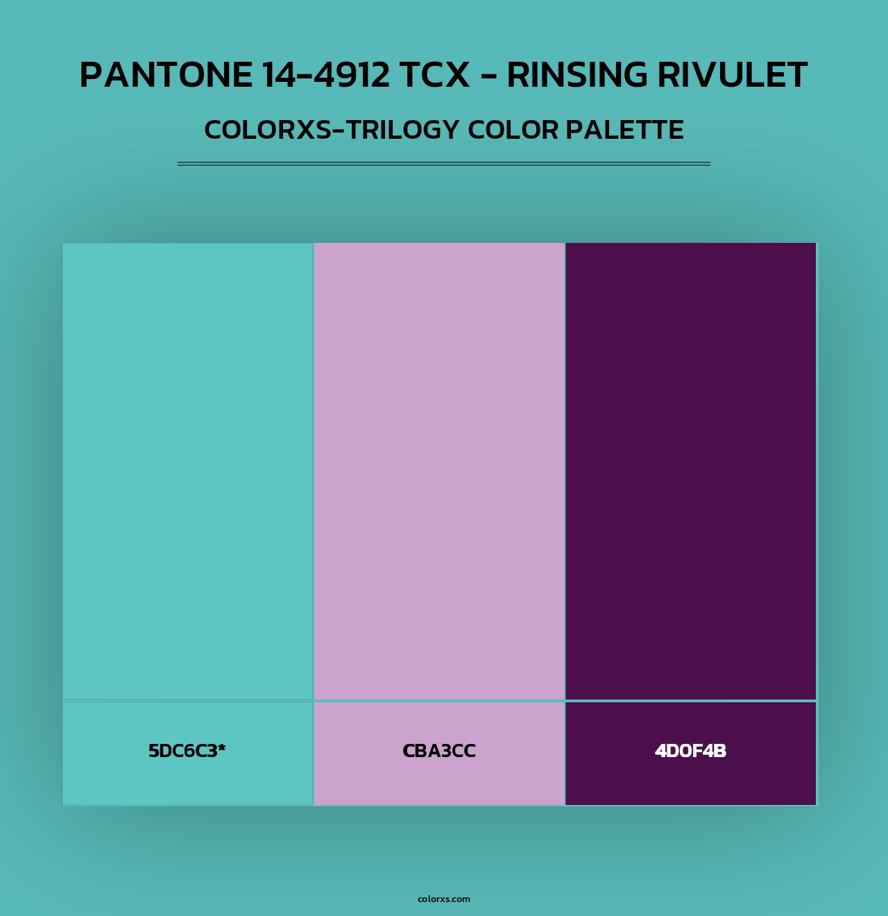 Pantone 14-4912 TCX - Rinsing Rivulet - Colorxs Trilogy Palette