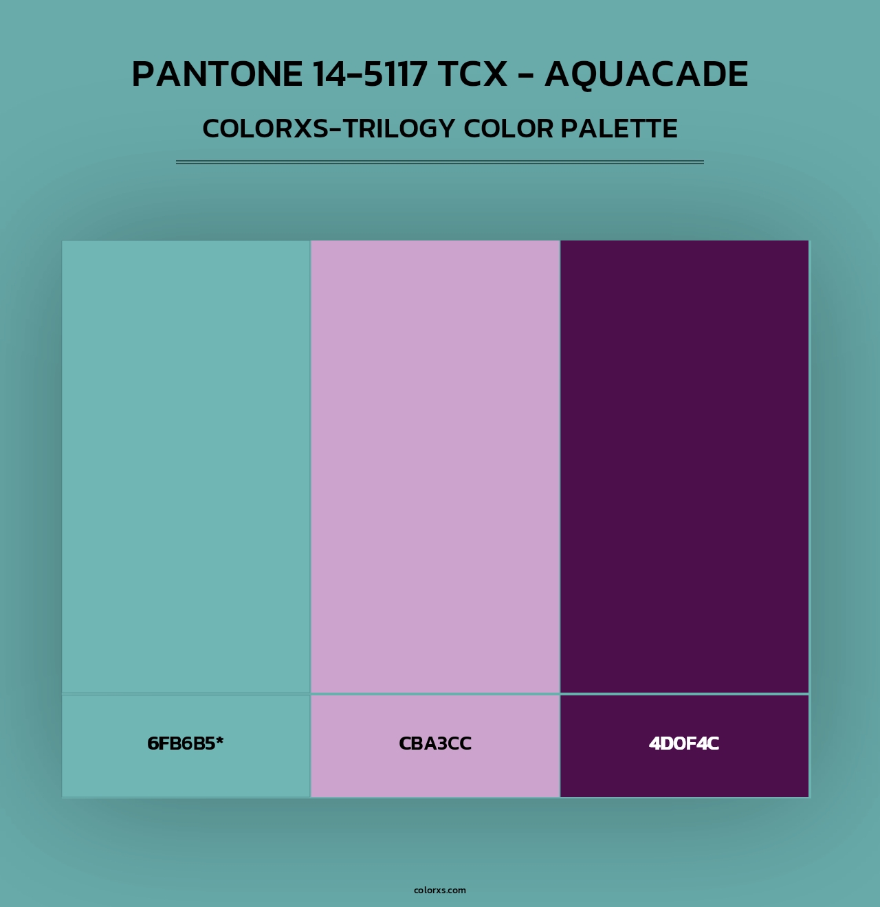 PANTONE 14-5117 TCX - Aquacade - Colorxs Trilogy Palette
