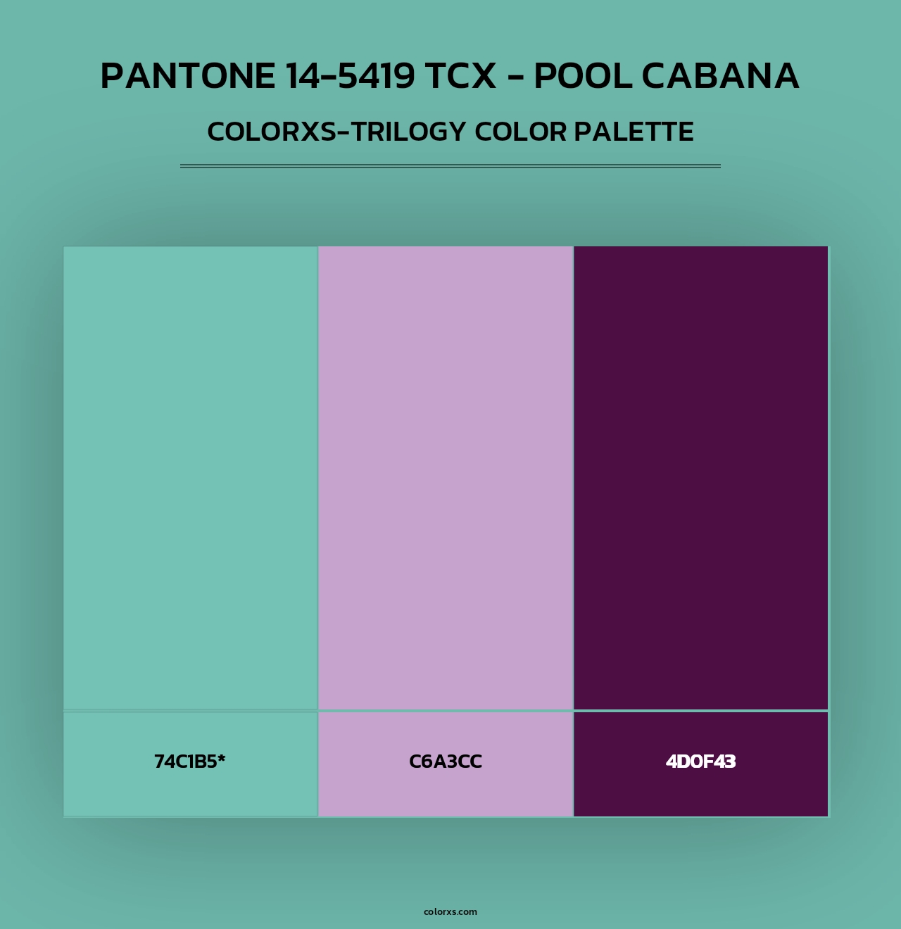 PANTONE 14-5419 TCX - Pool Cabana - Colorxs Trilogy Palette