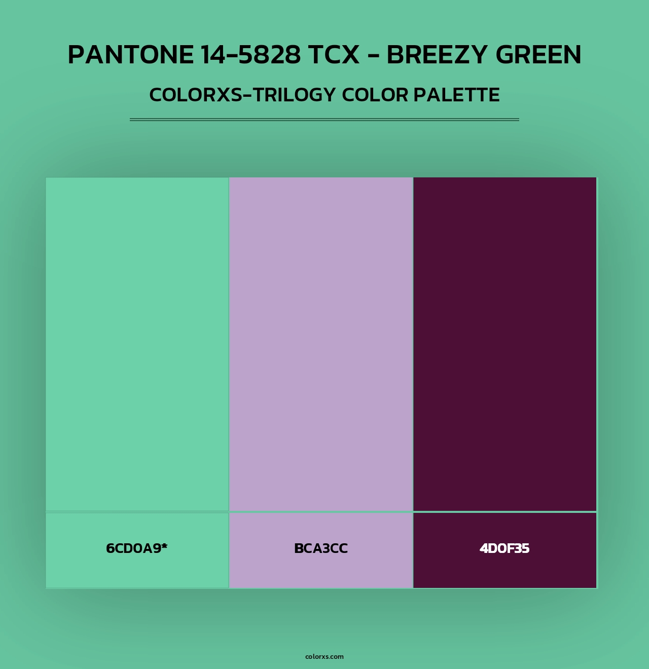 Pantone 14-5828 TCX - Breezy Green - Colorxs Trilogy Palette